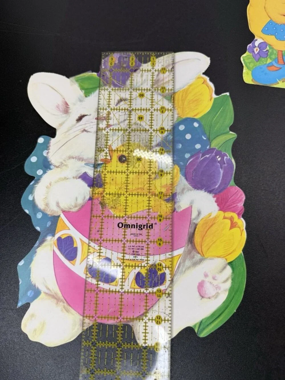 Vintage 3 Easter Spring Bunny Rabbit Chick Die Cut Paper Decorations Cutout